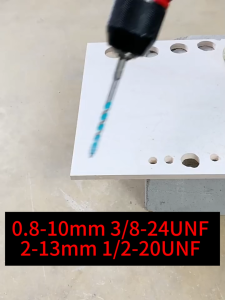 Keyless Drill Chuck for Impact Driver，Chuck Conversion Adapter，1/4” Hex Shank，Convert Cordless Screwdrivers into Power Drills in Seconds No Keys Needed 2-13mm(1/2-20UNF) or 0.8-10mm(3/8-24UNF)