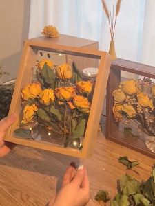 6/8/10/12inches 3D photo frames for display wall Picture frame stand Double-sided transparent Wooden Photo Frame Shadow Box Frame Deep Wood & Glass Display Case For flower preservation frame Sports Memorabilia Awards Medals wall frames for living room