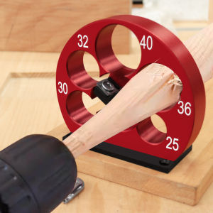 5-Holes 25-40mm Adjustable Dowel Maker Jig Dowel Cutter Electric Drill Milling Dowel Cutter Round Rod Auxiliary Tool Wooden Rod