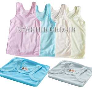 PROMO 12 PCS Singlet anak merek kiki warna SMLXL3L4L Lusinan Murah/Kaos Dalam Anak umur 1-10 TH