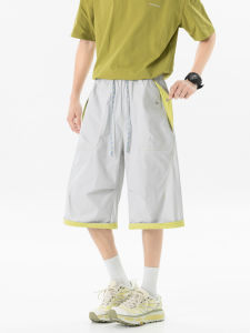 WUKONGYOUHUO | Summer Color Block Functional Loose Capri Pants