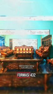 Mebel Sofa Ruang Tamu Kekinian Kursi Jati Jepara Asli Furniture Mewah Murah