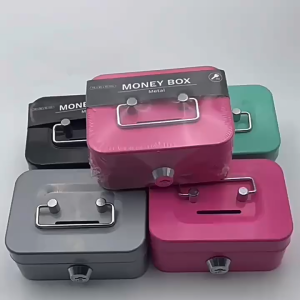 Money Secret Security Safe Box Anti Theft With Metal Lock Password Key Portable Cash Box Money Organizer For Adults And Kids