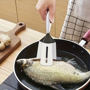 1/3pc Stainless Steel Spatula with Clamp Picnic BBQ Clip Tong Multifunctional Cooking Tool For Frying Fish Steak Kitchen Utensil