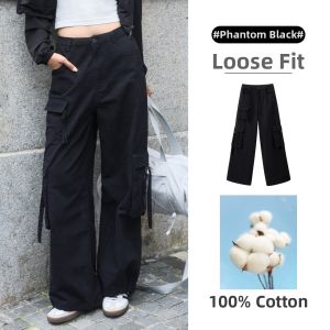 CAMEL | American Retro Washed Heavyweight Cotton Loose Casual Trousers