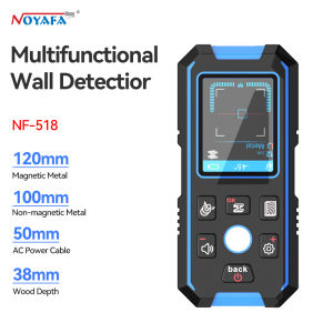 Noyafa Nf-518 Metal Detector Wall Type with LCD Display Underground Cable Tracker AC Metal Wood Finder for Construction Safety