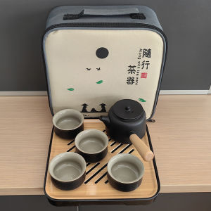 Modern Ceramic Gongfu Tea Set Side Handle Tea Pot And Cup for Home Use Single Person Hotel Tea Utensils Traditional Chinese Style