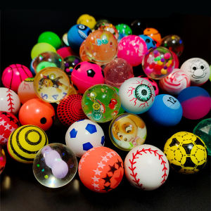No. 32 Elastic Ball No. 27 Diamond Watermelon Kids Solid Jump Transparent Bounce Elastic Ball Toy Gashapon Machine