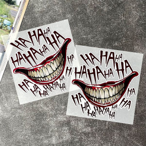 Joker Funny Ghost Face Car Reflective Stickers Motorbike Body Decorative Stickers Glass Luggage Boot Stickers Waterproof Decals