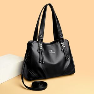 Túi Đeo Vai Nữ Cao Cấp 3 Lớp Da Mềm Đeo Túi Xách Thiết Kế Túi Tote Thông Thường Với Nhiều Ngăn Để Sử Dụng Đa Năng