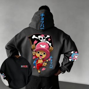 Bandai | New ONE PIECE Mens Hoodie Sweater Tony Tony Chopper Japan Anime Summer Autumn New Boys Childrens Long Sleeve Parent-Child Wear