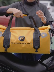 ROCKBROS รถจักรยานยนต์อานกระเป๋า 60 ลิตรความจุขนาดใหญ่แถบสะท้อนแสงสวมรถกระเป๋าจักรยานเดินทาง Panil กระเป๋ายิมกระเป๋าสะพายโยคะกระเป๋ากีฬา