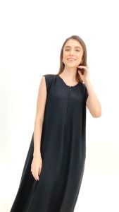 Inner Dress Wanita Tanpa Lengan / Inner Gamis Kutung Wanita Busui / Dress Panjang Crinkle Airflow