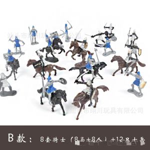 Soldier Toys Ancient Soldier Medieval Warrior Cavalry Catapult Castle Siege War Military Scene Set