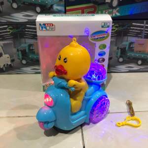 Mainan sepeda motor hewan bisa jalan ada musik dan lampu