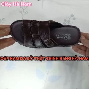 Dép Nam Quai Ngang SAMTA Da Bò Thật Cao Cấp DNA2118