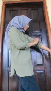 Atasan Wanita Terbaru NAYA Blouse Kemeja Crinkle Airflow
