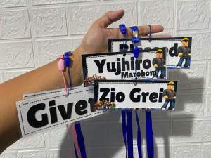 Name tag personalized for kids with lace  Name plate  Nameplate Customized