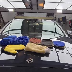 Găng Tay Rửa Xe Chenille Khăn Lau Lông Mềm Dụng Cụ Vệ Sinh Ô Tô Hai Mặt Chức Năng Chà Rửa Dày Dặn Vật Tư Chăm Sóc Xe Hơi