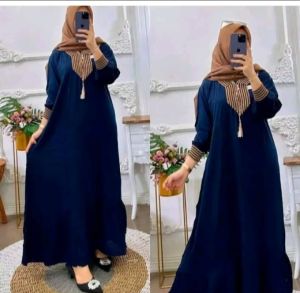Gamis Abaya || Gamis Renda Sultan Cringkle Airflow