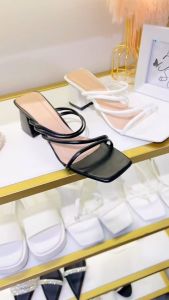 Guốc 4 dây hot 6cm HALEY STORE phong cách đơn giản sang trọng tiểu thư rẻ bền đẹp đi chơi tiệc du lịch