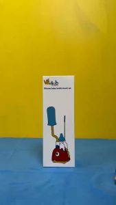 Hntob 3 in 1 Rotating Baby Bottle Brush Nipple Cup Cleaning 360 Degree Silicone Brush Soft And Solo