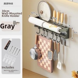 MEICHUWUYU | Wall-mounted No-drilling Kitchen Storage Rack