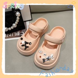 KDAShop รองเท้าแฟชั่น 4สี สดใส วัดผล พื้นหนา ป้องกันเดินชาย สำหรับผู้หญิง