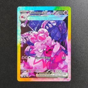 Funism | DIY English Custom‑Made Crystal Style Hatterene Meowth Gardevoir Tinkaton Eevee ex Fan Art Game Collection Card Toy