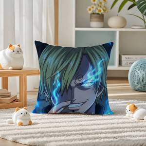 Bandai | One Piece Eustass Kid Anime Plush Pillow Cover Soft Short Plush Cushion Cover For Sofa Bedroom Home Decor Gift Decoration