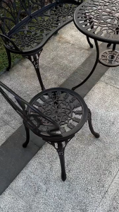 โต๊ะสนาม โต๊ะนั่งเล่น โต๊ะ ชุดโต๊ะสนาม +เก้าอี้ 2 ตัว อลูมิเนียม แข็งแรง ทนแดด ทนฝน รุ่น RF-01