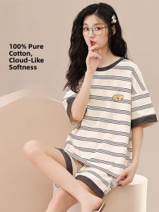 MiiOW | Cat Woman Summer Cotton Pajamas Set Short Sleeve Shorts Home Leisure Wear Cute Style Youth Friendly Online Exclusive