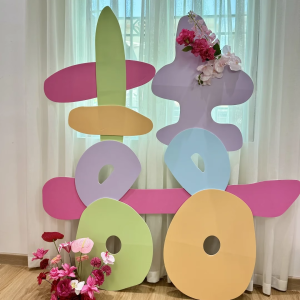 ZLVOEY | Dopamine Color Extra Large Xi Character Wedding Decoration Props