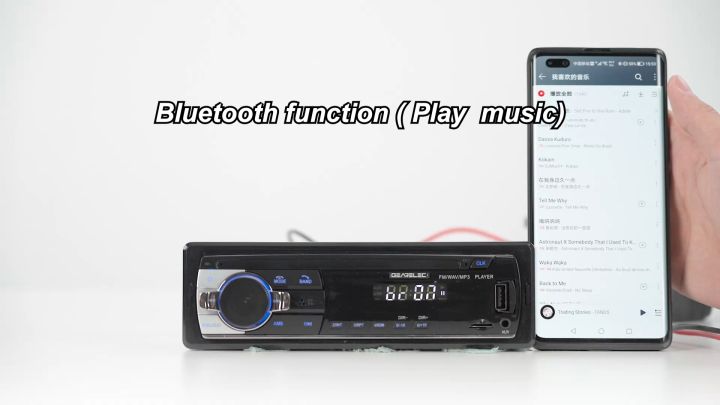 Gearelec Jsd Single Din Tape Audio Mobil Mp Player Bluetooth Aux Tf Usb Flash Drive Input