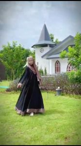 Abaya Syari Anak Plus Pashmina Gamis Anak Perempuan Remaja Tanggung 9-17 Tahun Baju Lebaran Remaja Terbaru 2025 Gamis Remaja Simple Modis Kekinian