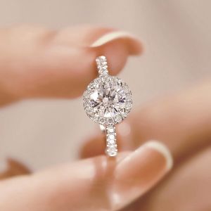 Montagne Jewelry Real 1 Ct D Color Moissanite Diamond Engagement Rings For Women S925 Sterling Silver Wedding Bands Fine Jewelry