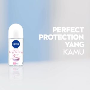 NIVEA Deodorant Roll On Extra Brightening 50ml - Mencerahkan & menghaluskan kulit ketiak