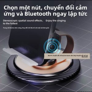 Đầu Chuông Bluetooth 360 Độ Xoay Không Dây Cảm Ứng Công Nghệ Đen Đa Chức Năng Kẹp Điện Thoại Di Động Mở Rộng Âm Thanh