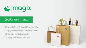 Combo 25 túi giấy Kraft Nhật cao cấp MTG0T - 16x13x6cm - MTG0