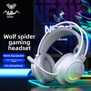 AULA | Tai nghe gaming có dây chụp tai 50MM với mic HD cho PC laptop thoải mái chơi lâu
