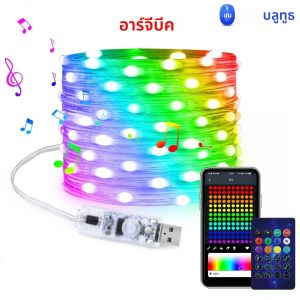 20 M/10 M RGBIC LED สมาร์ท Fairy สี Strip Light USB บลูทูธ APP ควบคุม String Light DIY สําหรับคริสต์มาสปาร์ตี้งานแต่งงาน Deco
