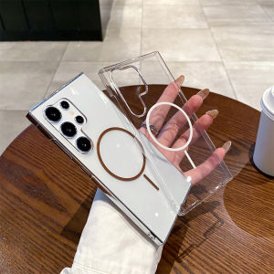 Ultra-thin transparent acrylic phone case For Samsung Galaxy S25Ultra S25+ S25 S24Ultra S24FE Support wireless charging Simple style S24+/S24