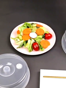 S/L Preservation Cover Food Grade PP Plastic Transparent Cover Microwave Heating Insulation Cover