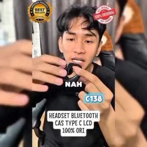 C138 100% ORIGINAL HEADPHONE BLUETOOTH BISA KUPING KIRI KANAN SINGLE BLUETOT BLUTUT BLUETOOT WIRELESS WIRELES SPORT OLAHRAGA 5.3 TYPE C Konektivitasheadset Bluetoth game belajar musik Peredam Kebisingan Aktif audio Tahan Air earphone Vokalisme vokalisme