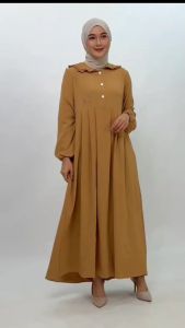 Lunaci safira dress gamis crinkle airflow premium