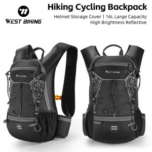 West Biking | WEST BIKING 16L Cycling Backpack With Helmet Storage Cover Refelective Outdoor Sport Hiking Climbing Hydration Backpack Bike Bag