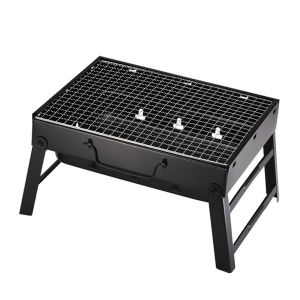 Portable BBQ Charcoal Grill Stainless Steel Small Mini BBQ Tool Kit Outdoor Cooking Camping Picnic Beach Portable BBQ