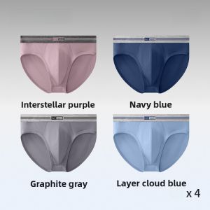 Miiow | Mens Modal Underwear Breathable Triangle Shorts Comfortable Large Size Anti-bacterial Mid-waist Pure Color Youth Innerwear