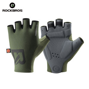 RockBros | ROCKBROS Summer Cycling Gloves Lightweight Elastic Breathable Half Finger Gloves High Density Cushion Palm Pad Cycling Gloves
