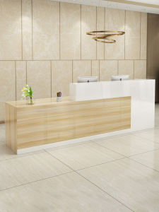 Modern Minimalist Commercial Reception Counter Painted Beauty Salon Small Size Check out Desk Office Furniture Design